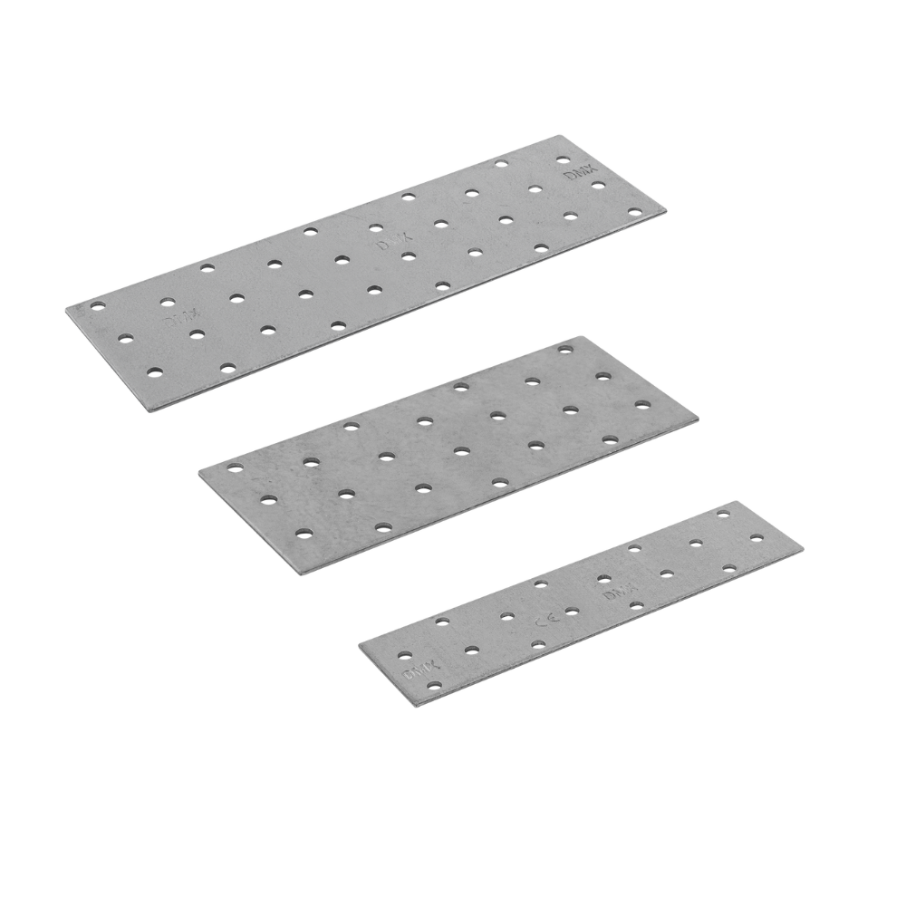 Flat Connecting Perforated Plates Braces Brackets packs of 10