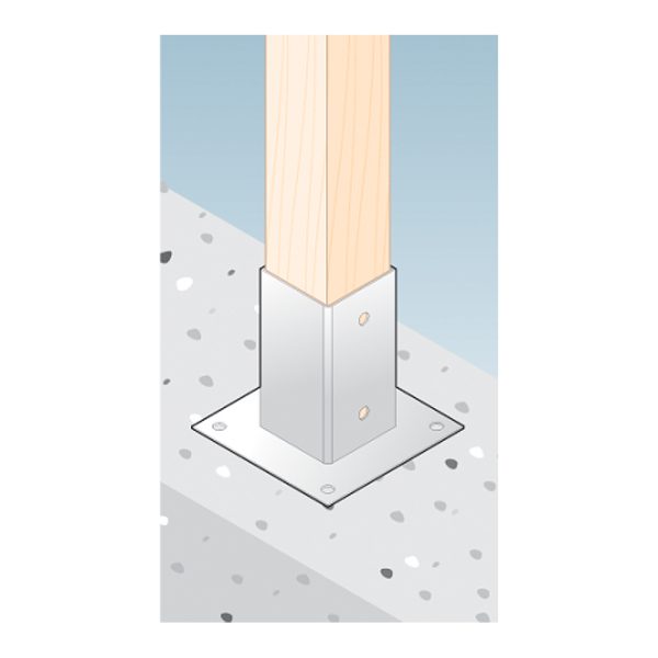 Fence Post Bolt Down Anchors Support For The Base Of A Post