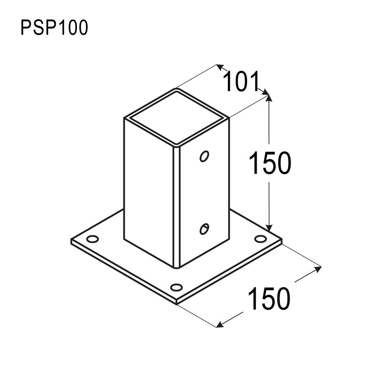 Fence Post Bolt Down Anchors Support For The Base Of A Post