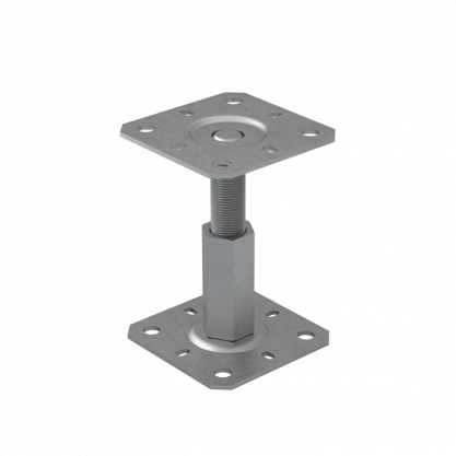 Adjustable Height Square Post Support – 100mm & 130mm | Galvanised ...