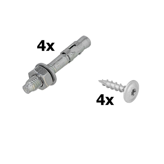 Set Of Side Fixings & Bolt Down Post Fixings