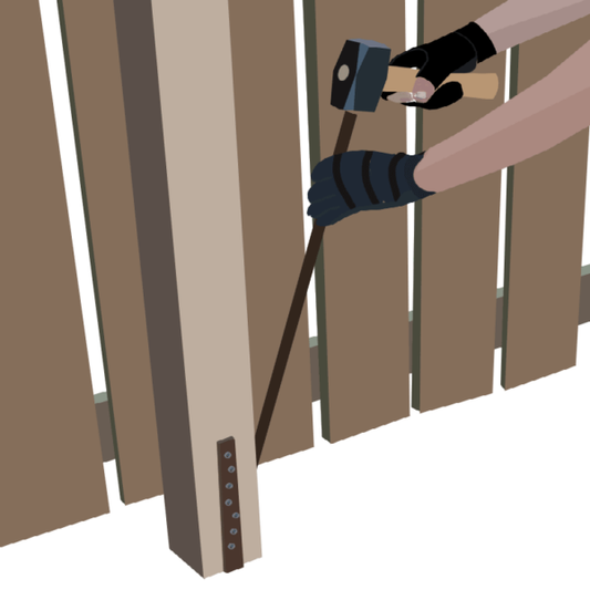 Easy Fence Post Repair Stakes (to fix 1 broken fence post)