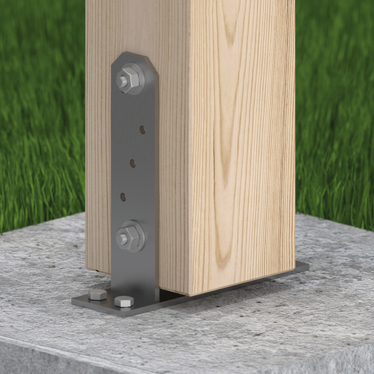 Base plate – screwed to concrete 71mm (2.8 “) – 121mm ( 4.8”)