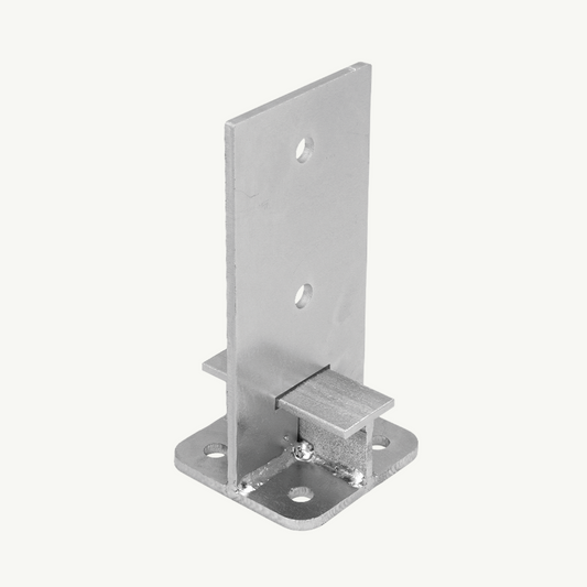 Heavy Duty Galvanised Bolt Down INTERNAL POST SUPPORT Fence Foot Base 90-140 mm