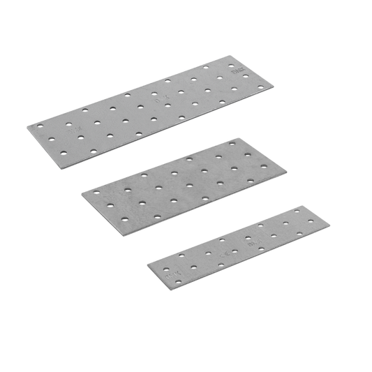 Flat Connecting Perforated Plates Braces Brackets packs of 10