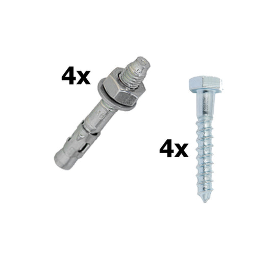 Set Of Wood & Bolt Down Post Fixings