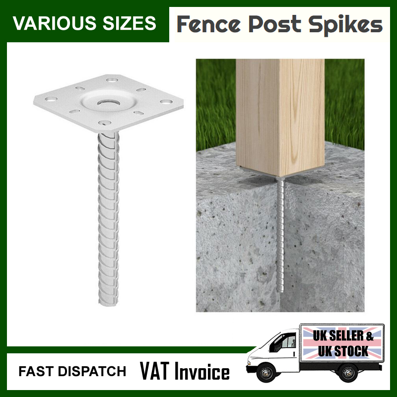 Heavy Duty Galvanised SUPPORT for CONCRETING Post Foot Pergola Anchor 3 Sizes 