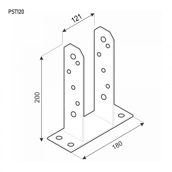 Galvanised TT Type Post Support