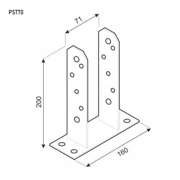 Galvanised TT Type Post Support-Galvanised TT Type Post Support