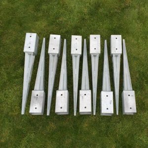 10 x 75mm fence post support spikes- Fence Post Metal Holders Support